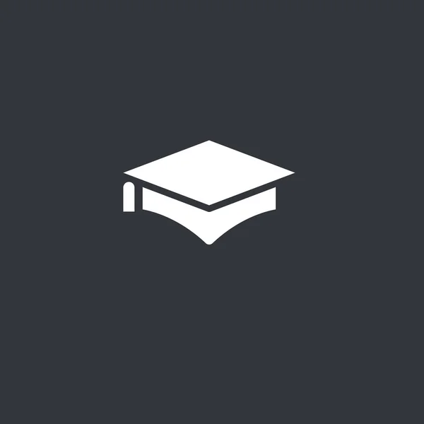 Ikona kapelusz studenta — Wektor stockowy
