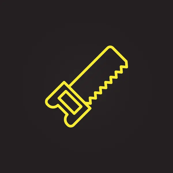 Icono de la herramienta hacksaw — Vector de stock