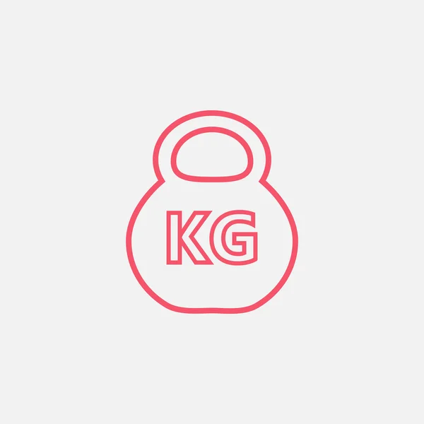 Deporte peso kettlebell icono — Vector de stock