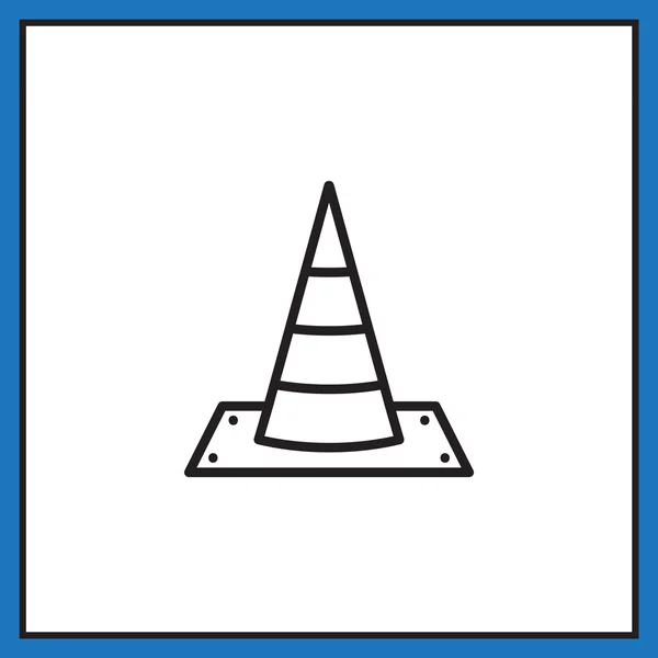 Dopravní kužel ikona — Stockový vektor