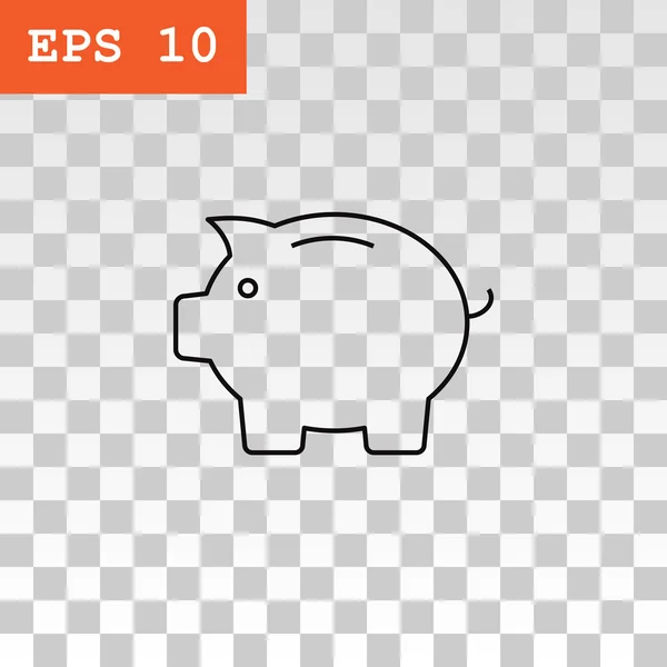 Piggy web icon. — Stock Vector