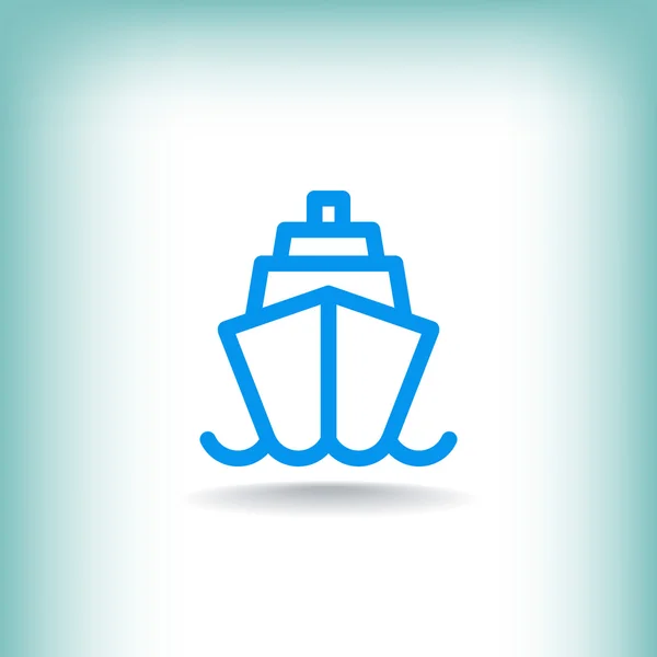 Crucero icono del barco — Vector de stock