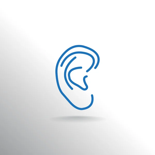 Oído icono web — Vector de stock