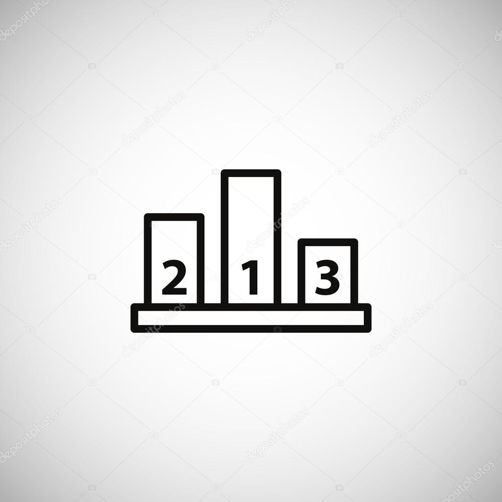 Champion podiums icon. vector sign