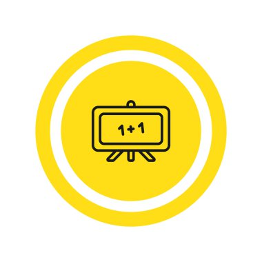 Beyaz tahta simge, düz tasarım