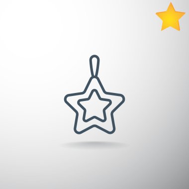 Noel yıldızı simge. 