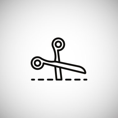 Makas kesim satırı simgesi