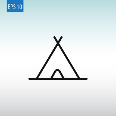 Kamp çizgisi simgesi