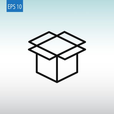 paket karton kutu simgesi