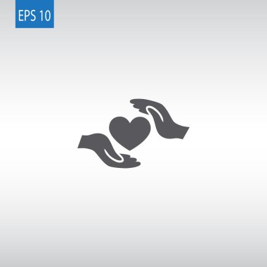 Kalp şekli el simgesi