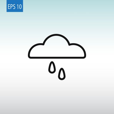bulut ve yağmur simgesi