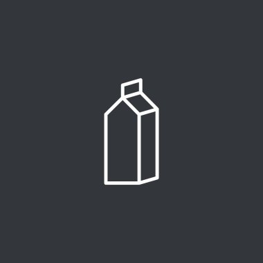 Süt simgesi için ambalaj kapsayıcı