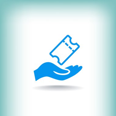 Bilet simgesi el tutar