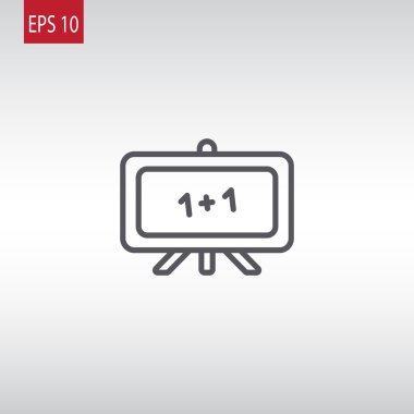 Beyaz tahta simge, düz tasarım