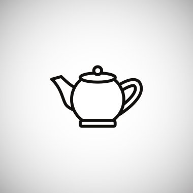 Tablo seramik çaydanlık simgesi