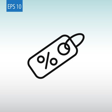 yüzde işareti, web simgesi indirim. 