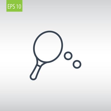 Masa Tenisi raket ve topları simgesi