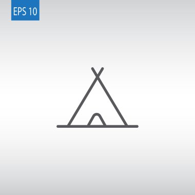 Kamp çizgisi simgesi