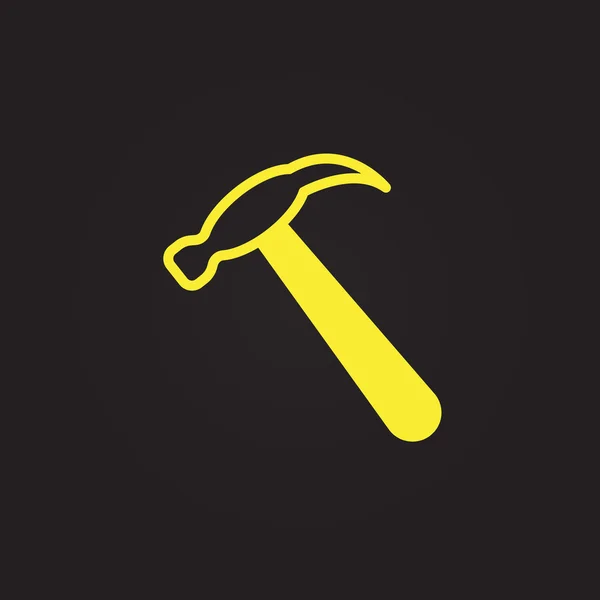 Ícone de ferramenta de martelo — Vetor de Stock