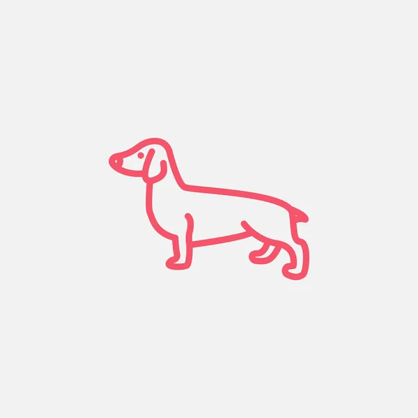 Dachshund Dog Icon. — Stock Vector