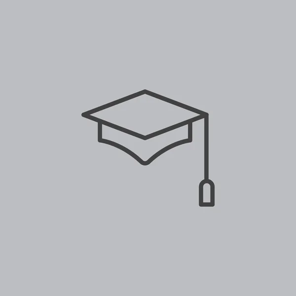 Ícone da web chapéu estudante — Vetor de Stock