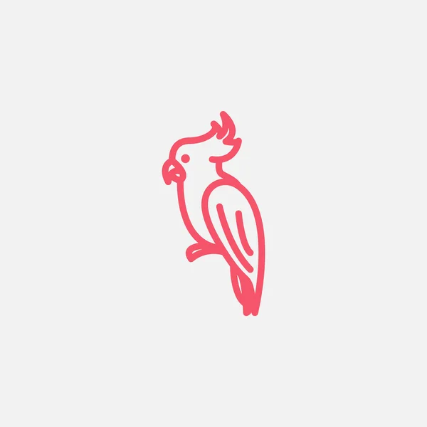 Icono de pájaro loro — Archivo Imágenes Vectoriales