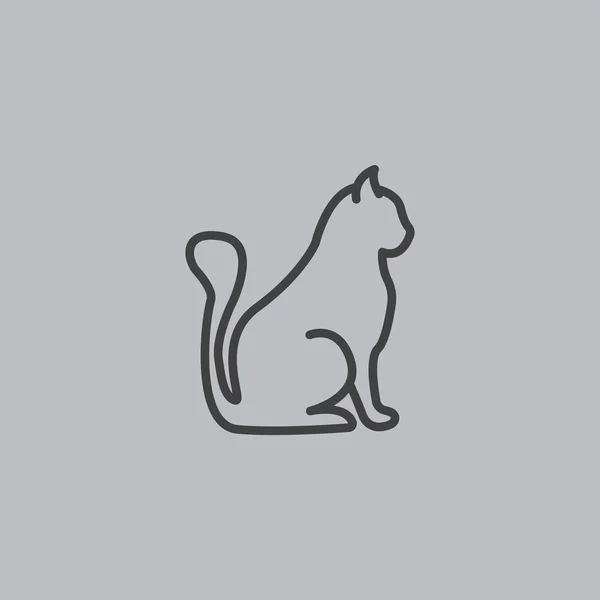 Katze Tier Silhouette Symbol — Stockvektor