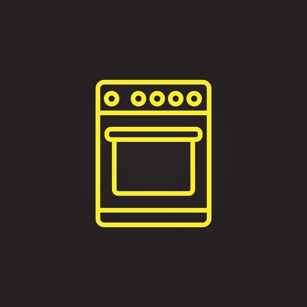 Küchenherd-Ikone — Stockvektor