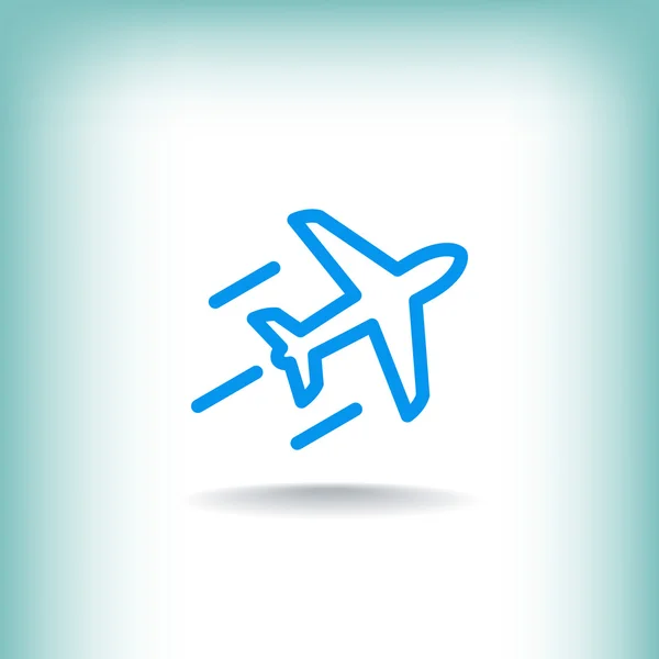 Vliegtuig, vliegtuigen pictogram — Stockvector