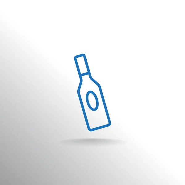 Fles glas voor vloeibare pictogram — Stockvector