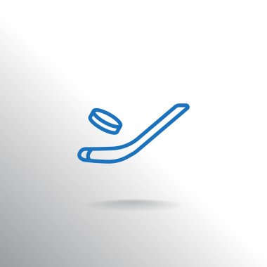 buz hokeyi sopa ve puck simgesi