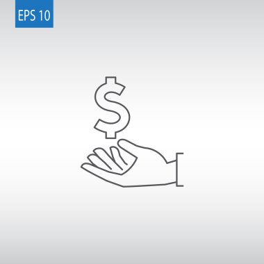 el simgesi olarak dolar.  