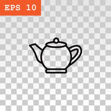 Tablo seramik çaydanlık simgesi