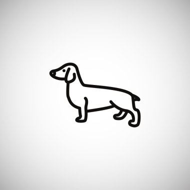 Dachshund köpek simgesi. 