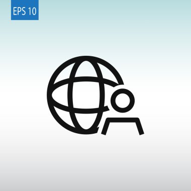 küresel iş simgesi