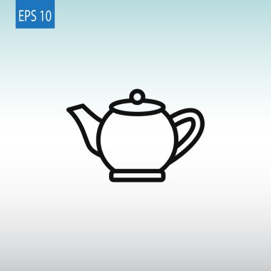 Tablo seramik çaydanlık simgesi