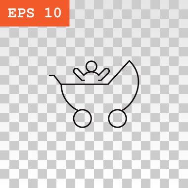 çocuk arabası bebek simgesiyle