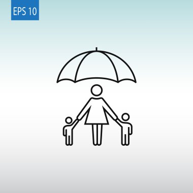 Aile şemsiye simgesinin altında.