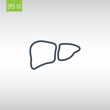 İnsan karaciğer organ simgesi