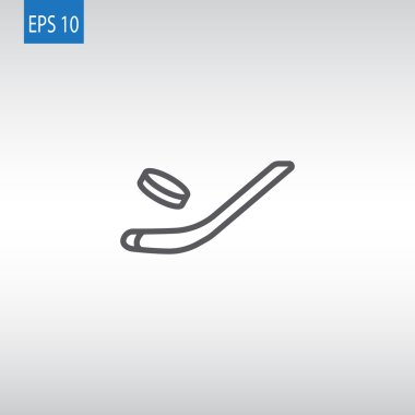 buz hokeyi sopa ve puck simgesi