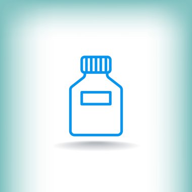 sıvı simge için cam şişe