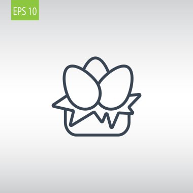 kepçe ile yumurta simgesi