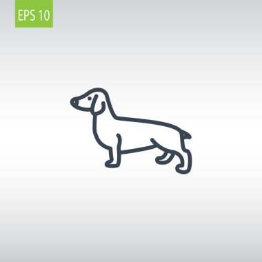 Dachshund köpek simgesi. 