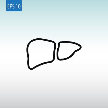 İnsan karaciğer organ simgesi