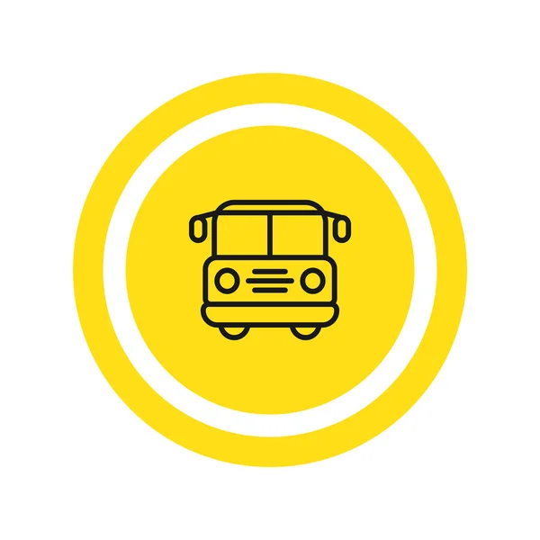 Icono del autobús escolar — Vector de stock