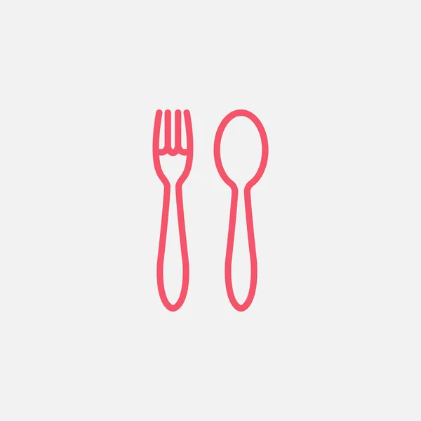 Fork and spoon icon — Stock Vector