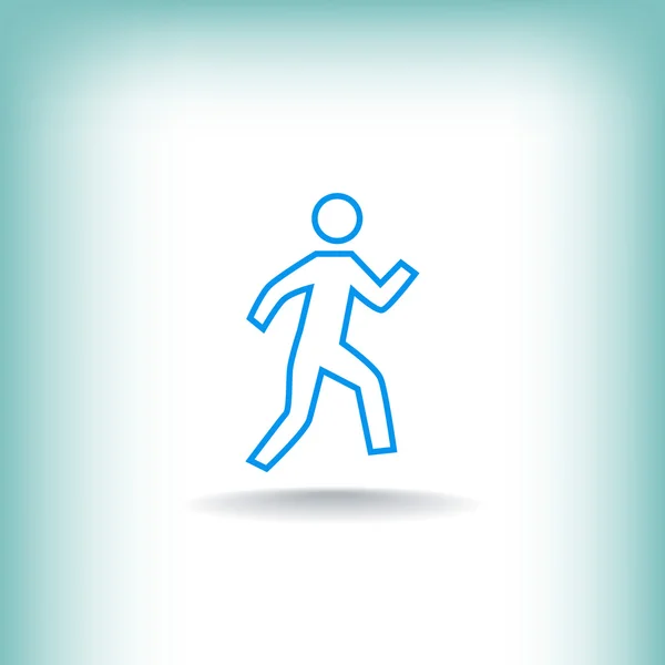 Wandeling man pictogram — Stockvector