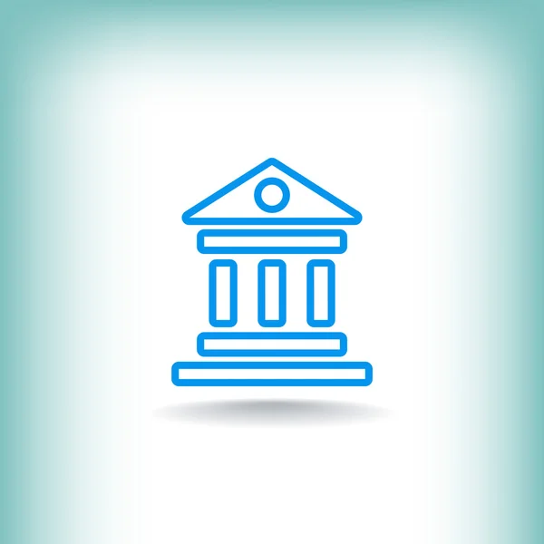 Bank building icon — Stock Vector