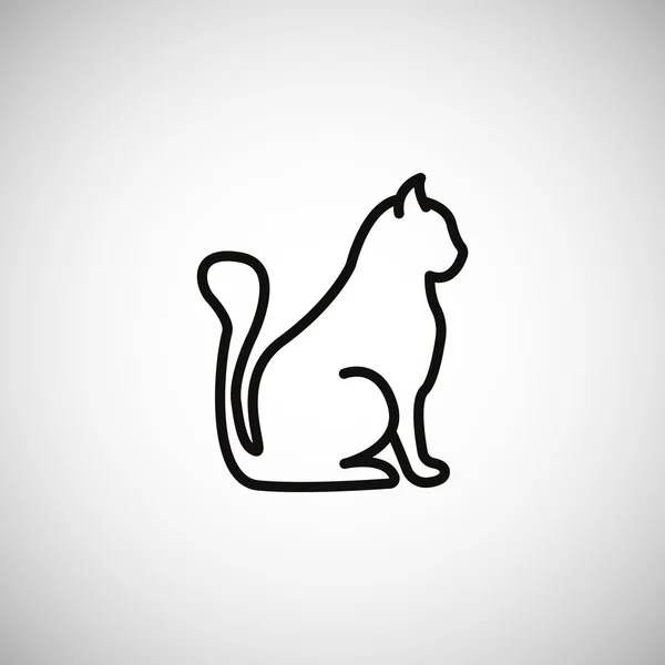 Cat animal silhouette icon — Stock Vector