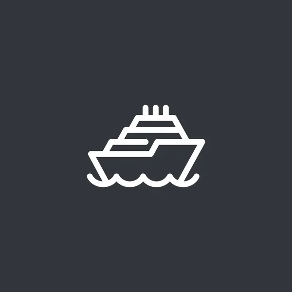 Ícone de navio de cruzeiro — Vetor de Stock